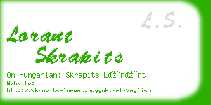 lorant skrapits business card